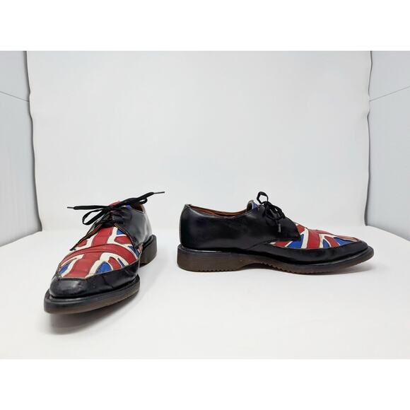 Vintage Dr. Martens Oxford Shoes Union Jack British Flag England Men\'s Size 7.5 main image 6